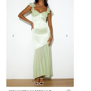 Hello Molly Sage Green Satin Sz 4 Prom Wedding